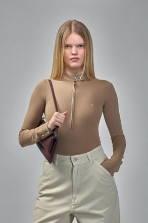 Courr&egrave;ges Biker Zipped Bodysuit