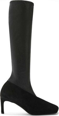 Jil Sander 70mm panelled boots - women - Nappa Leather/Leather/Goat Skin - 35 - Black