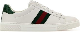 Gucci White Leather Ace Sneakers