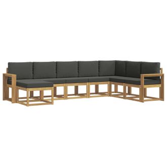 vidaXL Conjunto De Sof&aacute;s De Exterior 8 Pcs Blanco Y Antracita Vidaxl