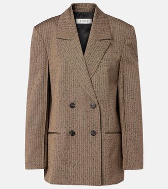 R&oacute;he Herringbone wool-blend blazer