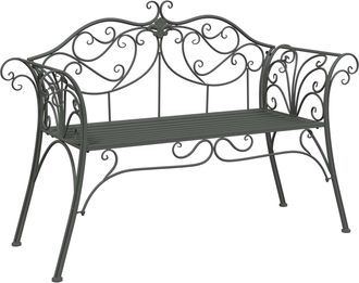 vidaXL Banco De Jard&iacute;n 2-n&uacute;mero De Plazas 130 X 47 X 90 Cm Acero Vidaxl