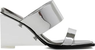 Alexander McQueen Mirror Sandalen - Dames - Sleehakken - Grijs - 37 EU - Leer - Schoenen