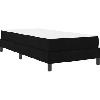 vidaXL Cama Tipo Box Spring Con Colch&oacute;n Negro 100 X 200 Cm Tela Vidaxl