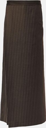 Jean Paul Gaultier Tattoo pinstripe wool-blend maxi skirt