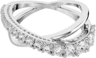 Swarovski Hyperbola Rhodium-Plated Ring, Size 55