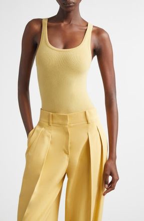 Michael Kors Cashmere Blend Tank Bodysuit in Palomino at Nordstrom, Size Medium