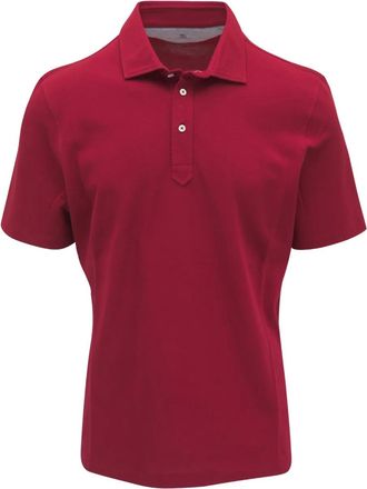 Brunello Cucinelli Poloshirt met korte mouwen - Rood