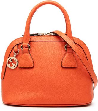 Gucci Pre-owned Gucci Mini Leather GG Charm Dome Satchel DHD9GD7MU10EQELI