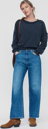 Paige Arellia High-Rise Tapered Barrel Jeans