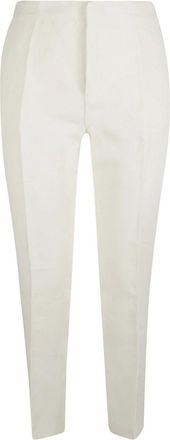 Fabiana Filippi Regular Fit Linnen Viscose Broek - Dames - Slim Fit Broeken - Wit - 2XS - Linnen - Broeken