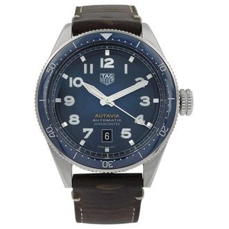 Tag Heuer Pre-owned Tag Heuer Autavia Automatic Blue Dial Mens Watch WBE5116.FC8266