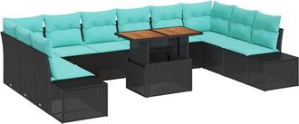 vidaXL Conjunto De Comedor De Jard&iacute;n 11 Uds. 10-n&uacute;mero De Plazas Vidaxl