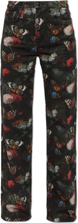 R13 Gedrukte broek - Dames - Jeans - Zwart - Maat: W27 Denim