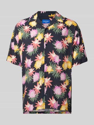 Jack & Jones Jack & Jones Regular Fit Freizeithemd mit Reverskragen Modell JORLUKE TAMPA in Marine, Gr&ouml;&szlig;e M