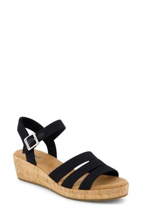 Toms Julia Wedge Sandal in Black at Nordstrom, Size 5.5