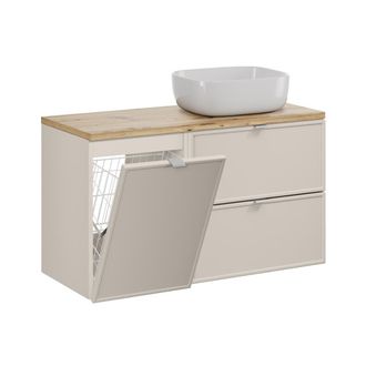 Petits Meubles Mueble lavabo cesto de ropa estratificado 100.6cm