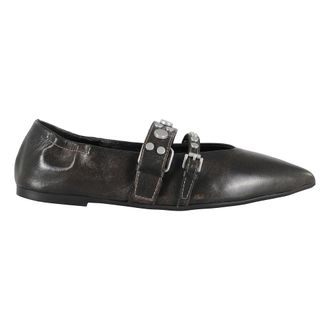 Ash Ballerinas, female, Black, Size: 6 US Studded Ballerina in Black Leather