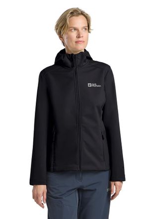 Jack Wolfskin Softshelljacke JACK WOLFSKIN BORNBERG HOODY W, Damen, Gr. XXXL (50), schwarz, Obermaterial: 100% Polyester. Futter: 100% Polyester, Jacken Softshellja