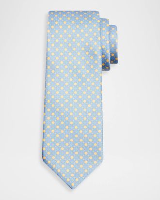 Stefano Ricci Men & apos;s Geometric Circle Silk Tie