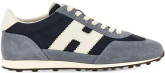 Hogan Navy Grey Suede Logo Sneakers
