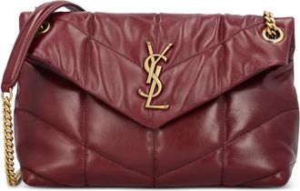 Saint Laurent Puffer gewatteerde schoudertas - Rood