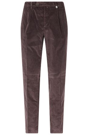 Myths Brown 1 Pinces Corduroy Straight-Leg Pants