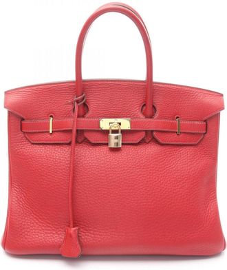 Hermès Hermès Birkin 30 Bag in Red Togo Leather with Gold Hardware