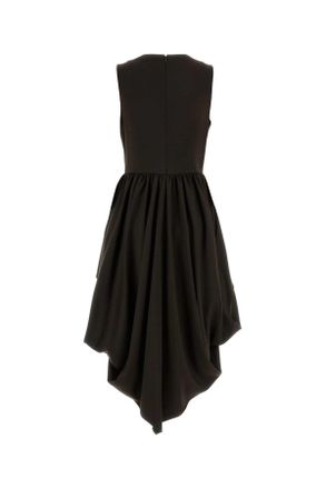 Loewe Layered Viscose-Wool Blend Dress - Brown