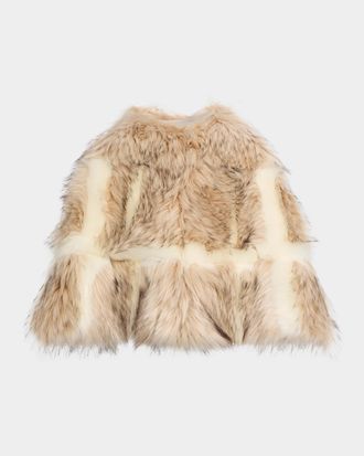 Aknvas Page Faux Fur Cropped Cape
