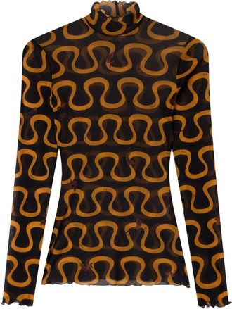 Pucci Jersey con cuello alto y estampado de Pucci