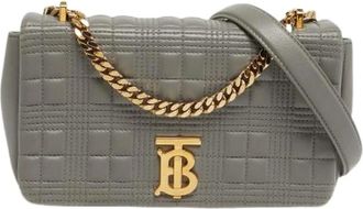 Burberry Pre-owned Leren Schoudertas - Dames - Vintage Schoudertas - Grijs - ONE Size - Leer - Vintage