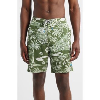Tommy Bahama Baja Palms Paradise Board Shorts in Rockwell at Nordstrom, Size Large