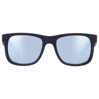 Ray-Ban Justin Classic Green Mirror Silver Polarized Square Mens Sunglasses RB4165 622/Y4 51