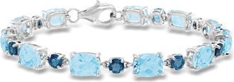 Ross-Simons London and Sky Blue Topaz Bracelet in Sterling Silver