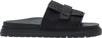 Fendi Sliders, male, Black, Size: 10 US Chunky Slides