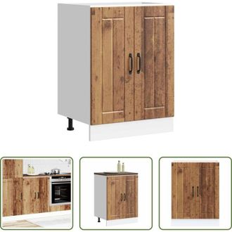 vidaXL Armadietto lavello - Mobile Base Lavello Lucca Legno Antico in Legno Multistrato