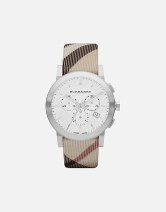 Burberry Mens Burberry BU9357 Mens Watch Chronograph The City Nova - White