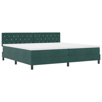 vidaXL Vidaxl - Cama Tipo Box Spring Verde Oscuro 200 X 200 Cm Terciopelo