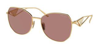 Prada PR 57YS 5AK10D Womens Sunglasses Gold Size 57