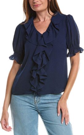 CeCe by Cynthia Steffe Ruffle Bubble Crepe Top