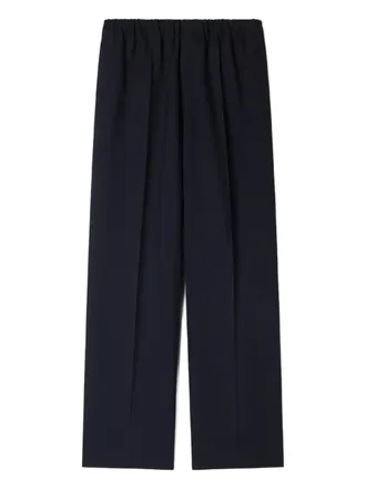 Sandro elasticated-waist wide-leg trousers - men - Cotton/Spandex/Elastane/Polyester/Viscose - 40 - Blue