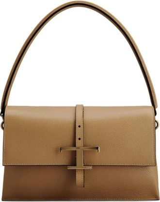 Tod's Kalfsleer Olijf Tas - Dames - Schoudertassen - Bruin - ONE Size - Leer - Tassen