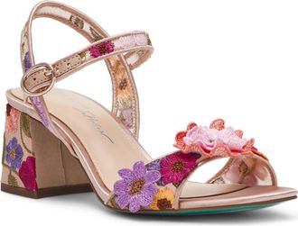 Betsey Johnson Blare Ankle Strap Pump in Nude Multi at Nordstrom, Size 9.5