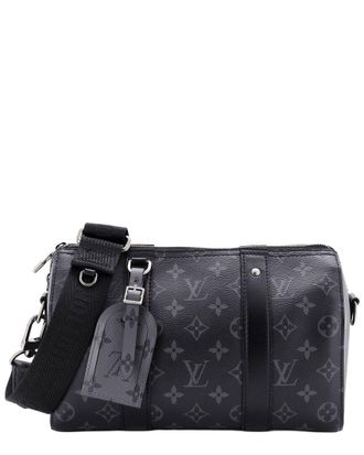 Louis Vuitton City Keepall Bag Reverse Monogram Eclipse Canvas (Authentic Pre- Loved)