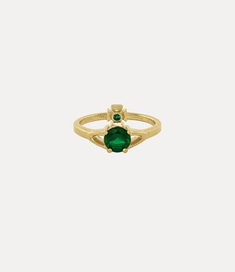 Vivienne Westwood Reina Petite Ring Gold-emerald-cz Gold-emerald-cz Unisex