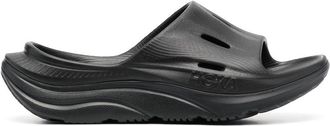 Hoka One One Ora Recovery slides - unisex - Rubber/Rubber/Rubber - 11 - Black