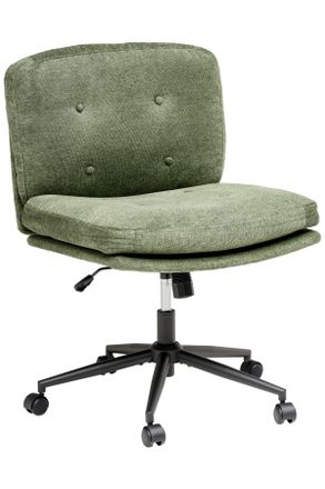 MID.YOU Mid.you Drehstuhl, Gr&uuml;n, Holz, Metall, Kunststoff, Textil, Pappel, Sperrholz, Drehkreuz, 66x90x98 cm, Sitzfl&auml;che 360&deg; drehbar, B&uuml;rom&ouml;bel, B&uuml;rost&uuml;hle, 