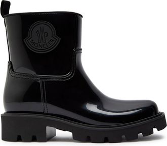 Moncler Kickstream Logo-appliqu&eacute;d Rain Boots - Black - 39 (IT39 / UK6)