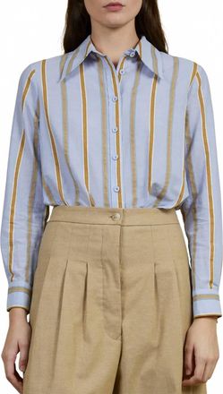 Love Binetti Jane Long Sleeve Shirt In Stipped